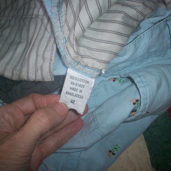 Retrofit Brand MFG Men's Cotton Casual Shorts Size 32 100% Cotton Blue Pineapple - Picture 7 of 8